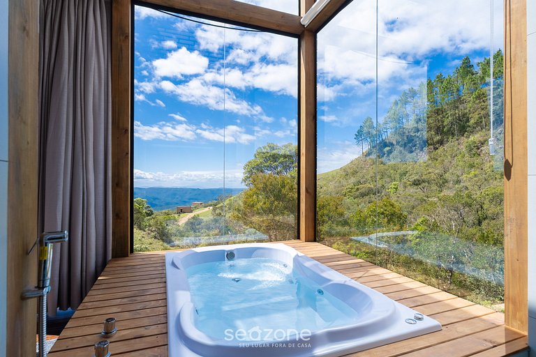 Cabaña c/jacuzzi cerca de Florianópolis VST026