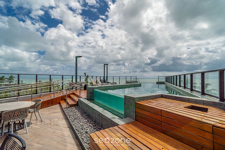 Confort en Condominio Frente Mar c/Piscina|BRE0116