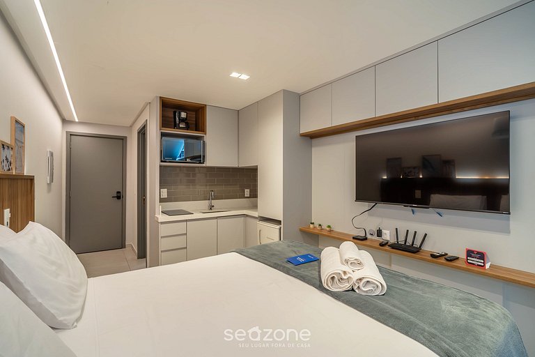 Studio em Condomínio Beira-Mar c/Piscina|BRE0116