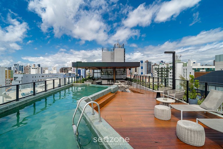 Studio em Condomínio Beira-Mar c/Piscina|BRE0116