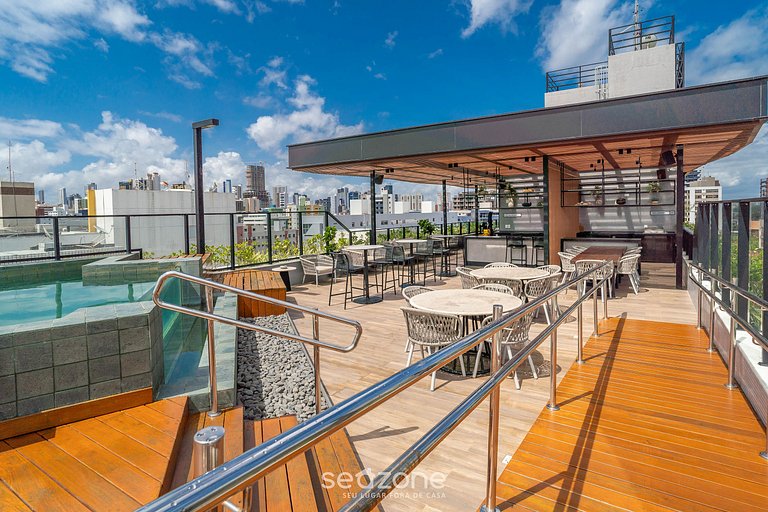 Studio em Condomínio Beira-Mar c/Piscina|BRE0116