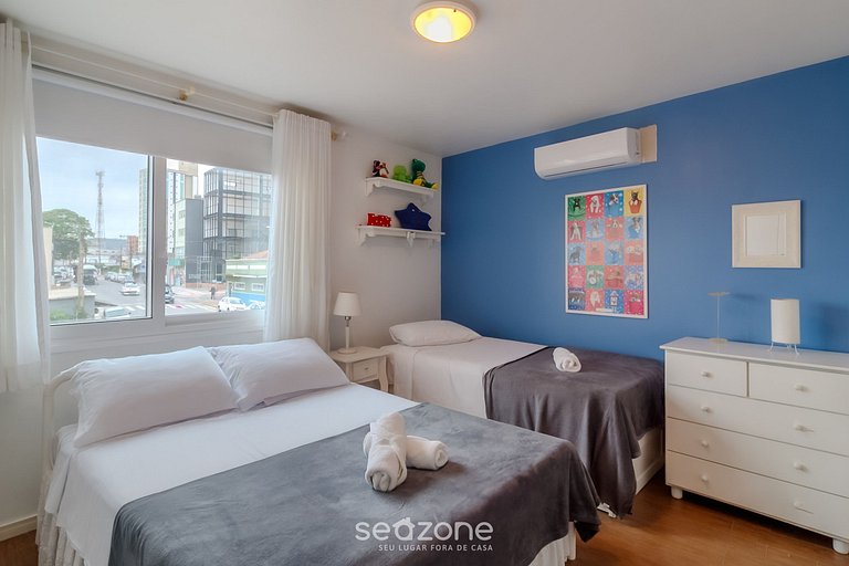 Dpto 3 hab a metros del mar c/ cochera NRA0490