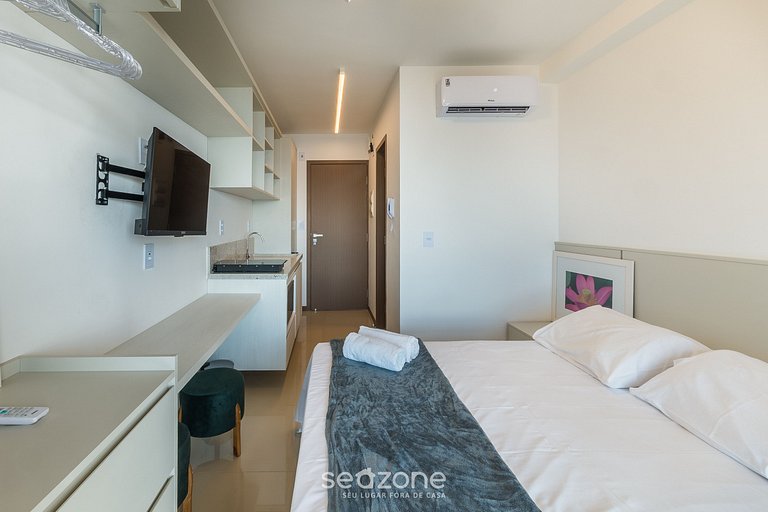 Studio c/ vista Mar em cond. c/ piscina JDN0204