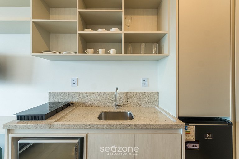 Studio c/ vista Mar em cond. c/ piscina JDN0204