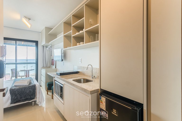 Studio c/ vista Mar em cond. c/ piscina JDN0204