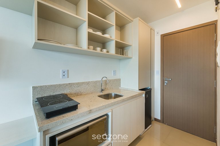 Studio c/ vista Mar em cond. c/ piscina JDN0204