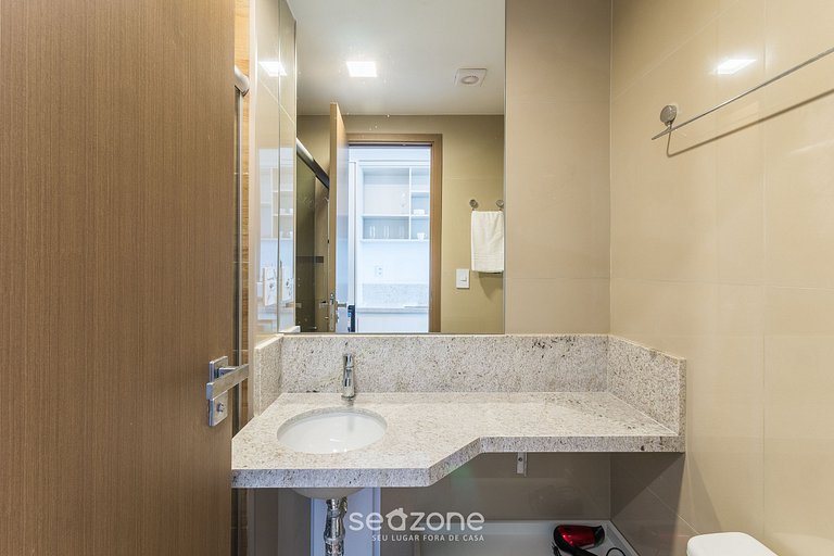 Studio c/ vista Mar em cond. c/ piscina JDN0204