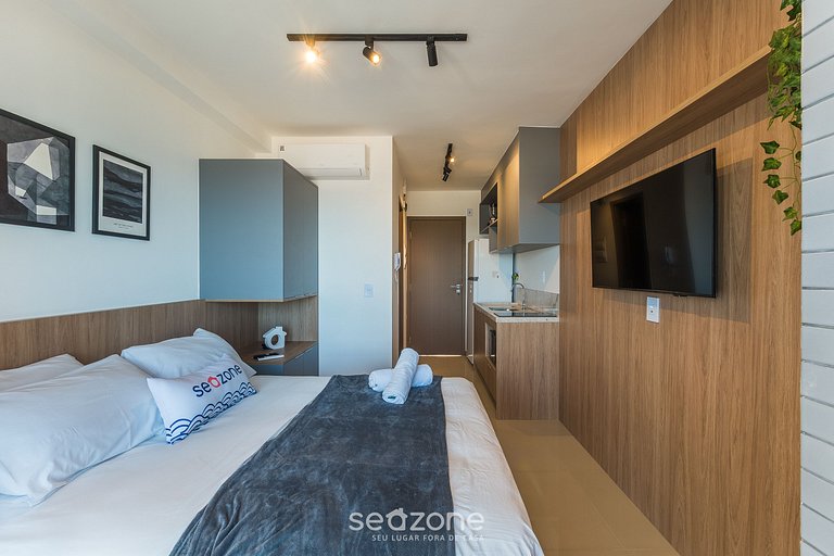 Estudio vista al mar en condo/ con piscina JDN0205