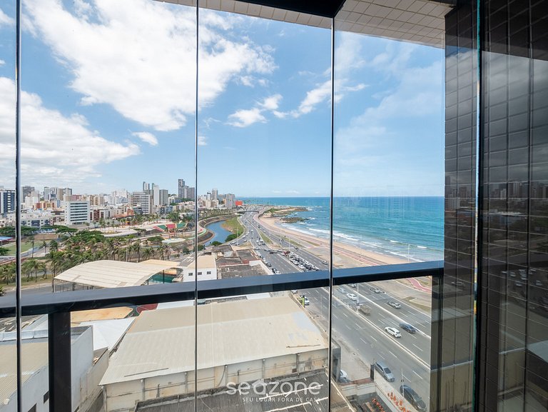 Studio c/ vista, à beira-mar de Salvador JDN1015