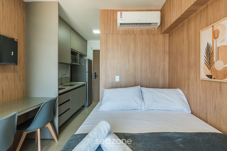 Studio c/ vista al mar en edif. c/ piscina JDN0502