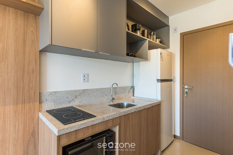 Stúdio Vista Lateral Mar em cond. c Pisc. JDN0208