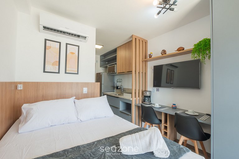 Stúdio c/ vista em edf. beira-mar c/ Pisc. JDN0315