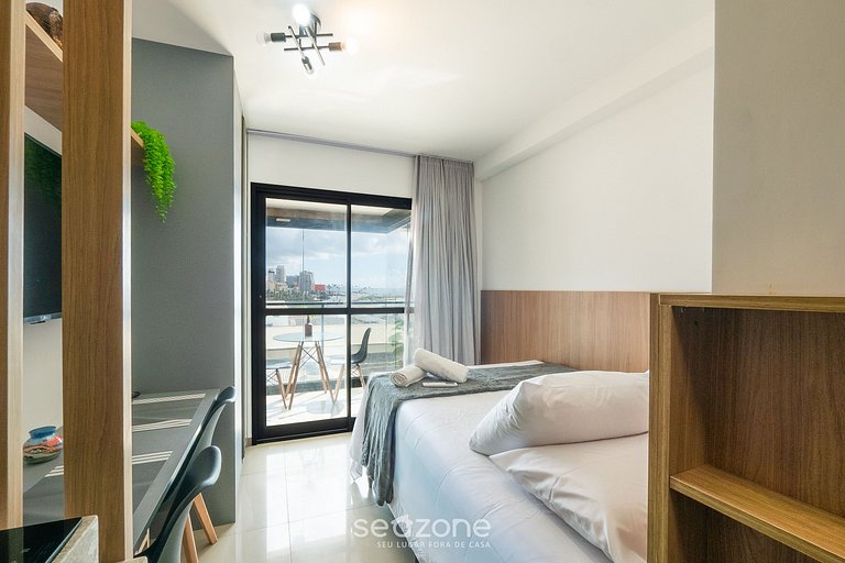 Stúdio c/ vista em edf. beira-mar c/ Pisc. JDN0315