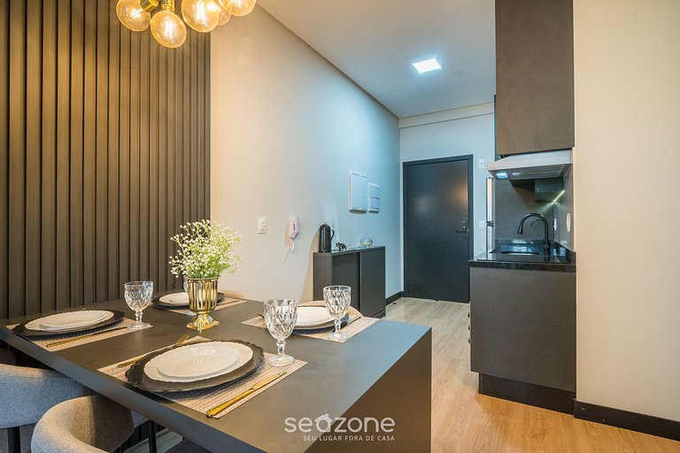 Estúdio em edf. c/ piscina, 550m do mar LDU0202