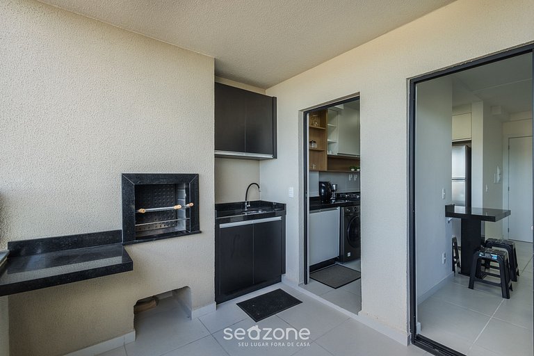 Apto con barbacoa y vista parcial al mar SKL01206