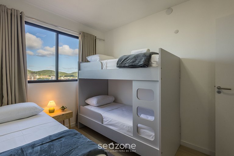 Apto c/ Churrasq. e Vista Mar Parcial SKL01206