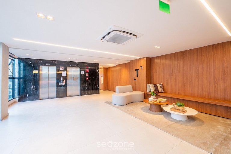 Studio em Cond. c/ Pisc. vista lateral mar JDN0216