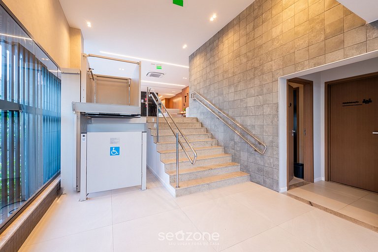 Studio c/ vista Mar em cond. c/ piscina JDN0911