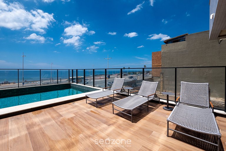 Studio c/ vista Mar em cond. c/ piscina JDN0204