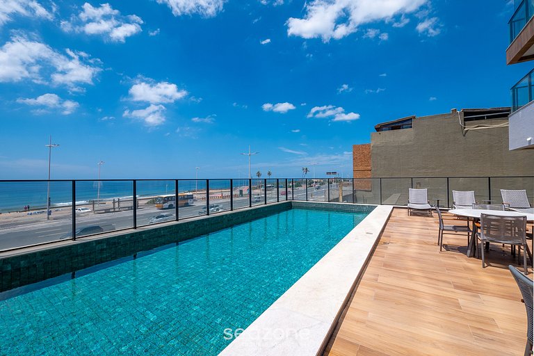 Studio c/ vista Mar em cond. c/ piscina JDN0911