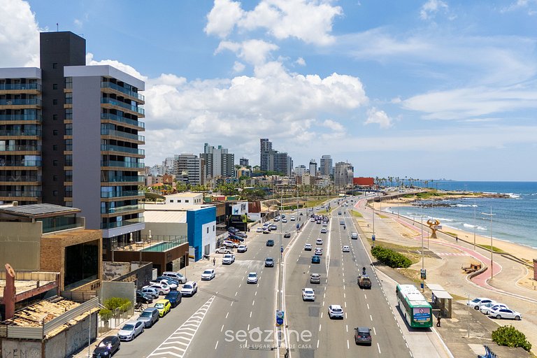 Studio a 60m da Praia c/ varanda e vista JDN0509