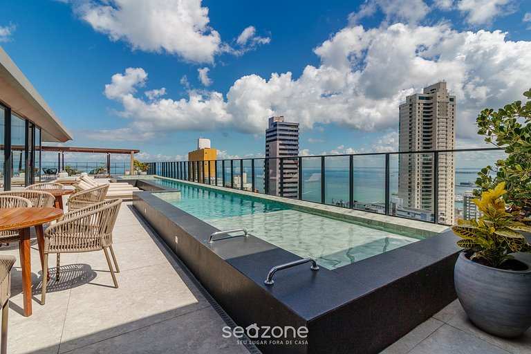 Studio en Cond. con Piscina y Vista Mar LIV0710