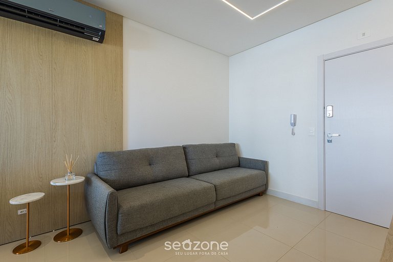 Apto c/ churrasq. e vista a 100m da Praia LTT0401