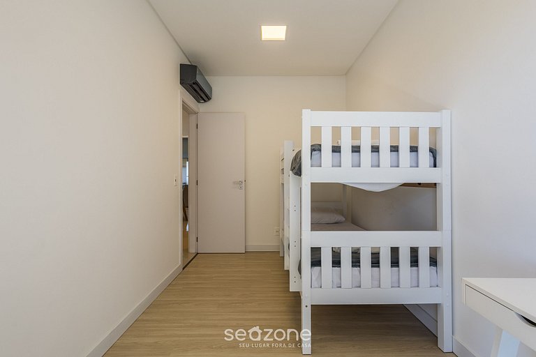 Apto c/ churrasq. e vista a 100m da Praia LTT0401