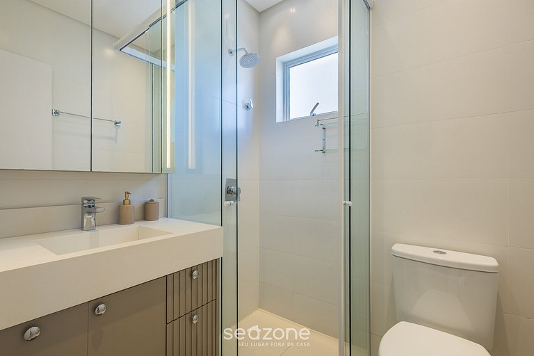 Apto c/ churrasq. e vista a 100m da Praia LTT0401