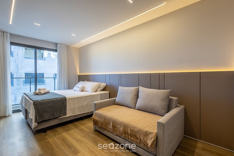 Studio con Balcón y Piscina en Cond. - PSO0806