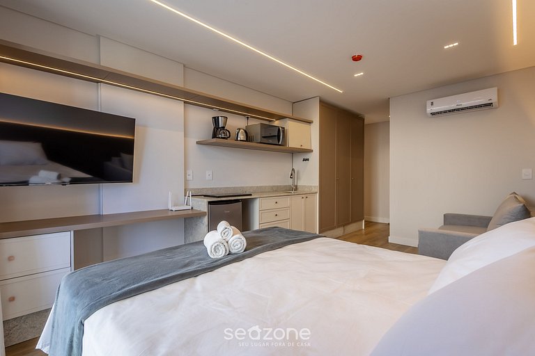 Estúdio Vista Lateral Mar 50m da Praia PSO0805