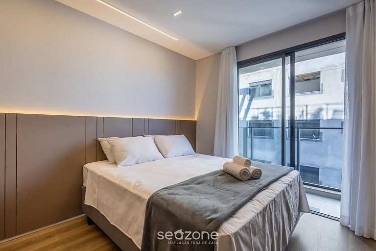 Estúdio Vista Lateral Mar 50m da Praia PSO0805