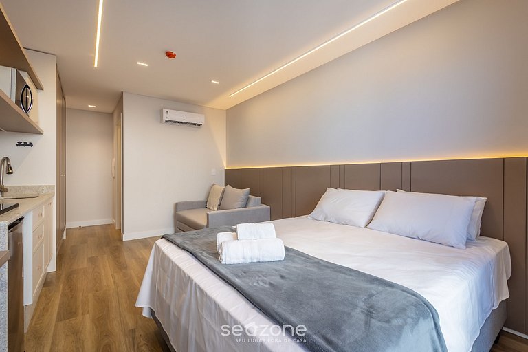 Estúdio Vista Lateral Mar 50m da Praia PSO0805