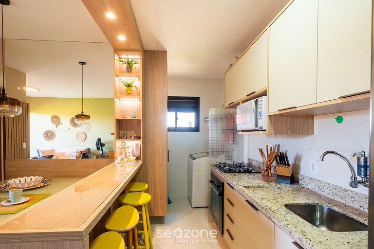 Apto em cond. c/ piscina a 750m da Praia RDW0103