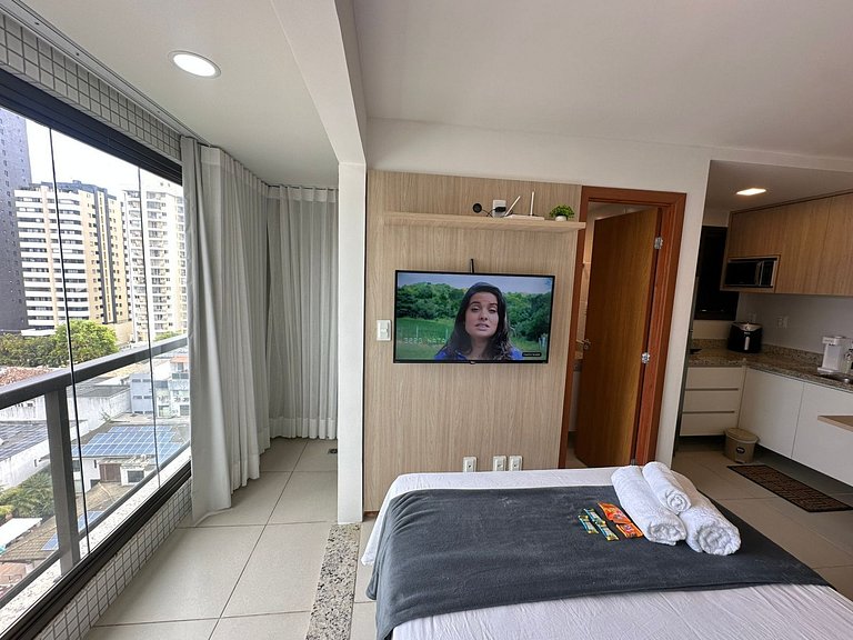 Estúdio em Cond. c/ Piscina e Academia FTW1106