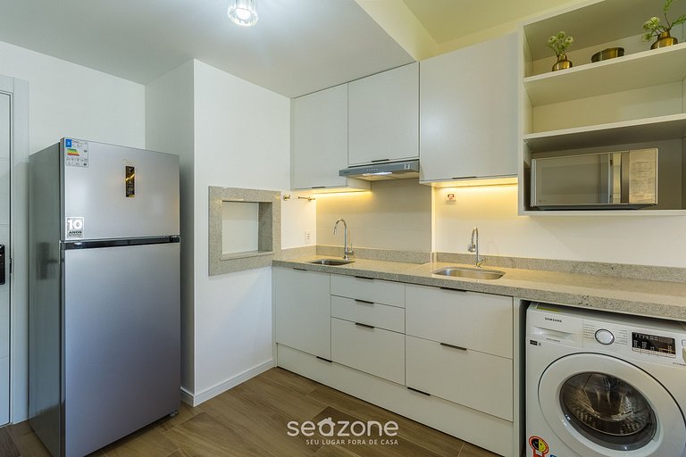 Apto c/ churrasqueira e garagem em POA AIR0605