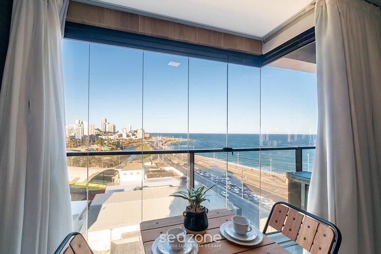 Estúdio Vista Lateral Mar em cond. c Pisc. JDN0813