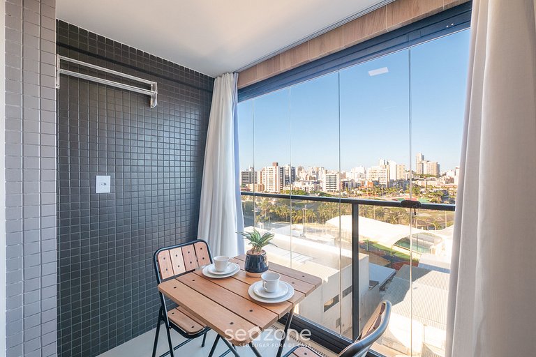 Studio vista lateral al mar en edf c pisc. JDN0813