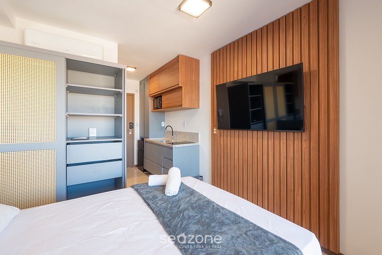 Studio vista lateral al mar en edf c pisc. JDN0813