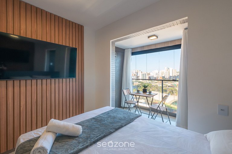 Studio vista lateral al mar en edf c pisc. JDN0813