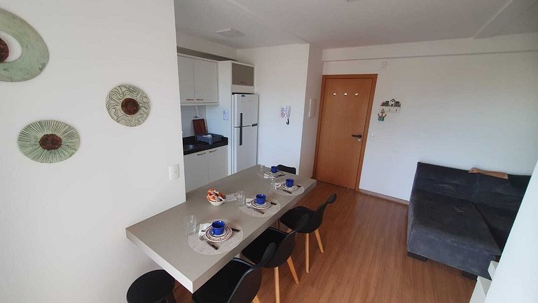 Apto c/ barbacoa y vista lateral al mar VAC1604