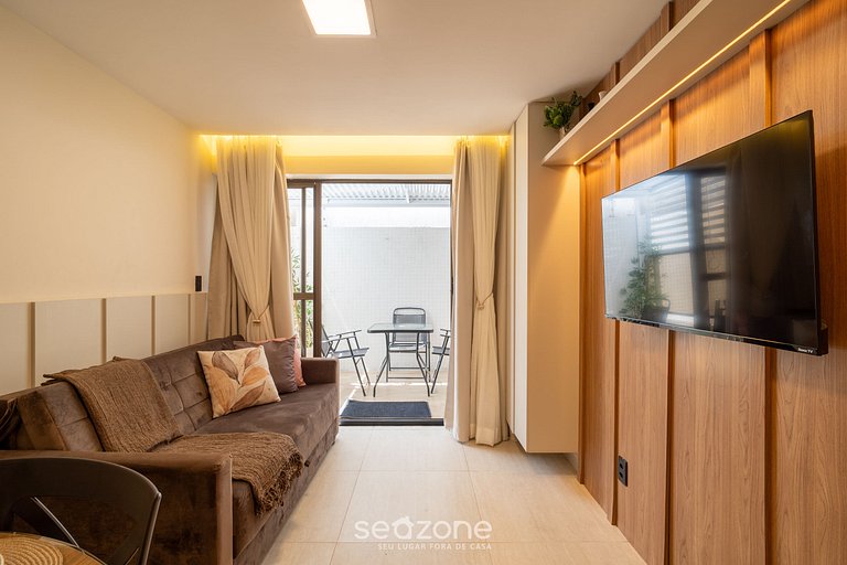 Apto em prédio à beira-mar c/ Piscina HSS0008