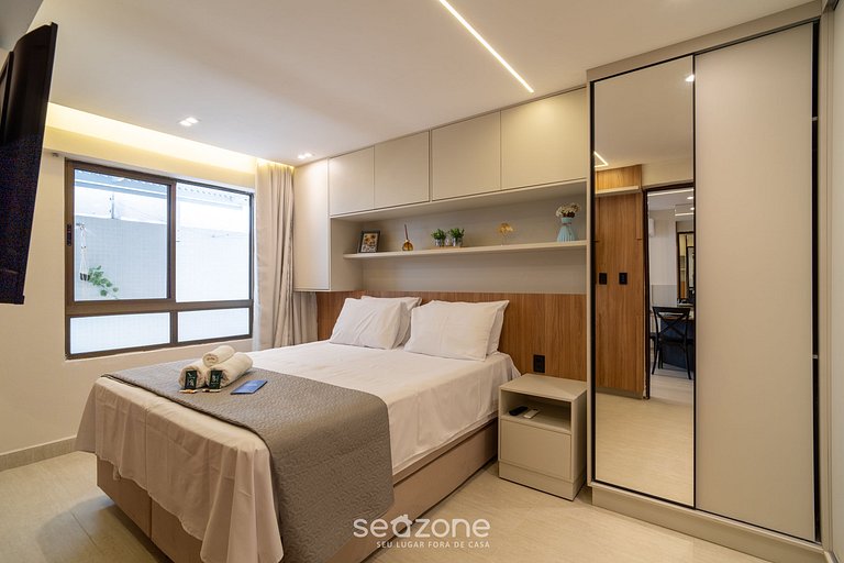 Apto en edificio frente al mar con piscina HSS0008