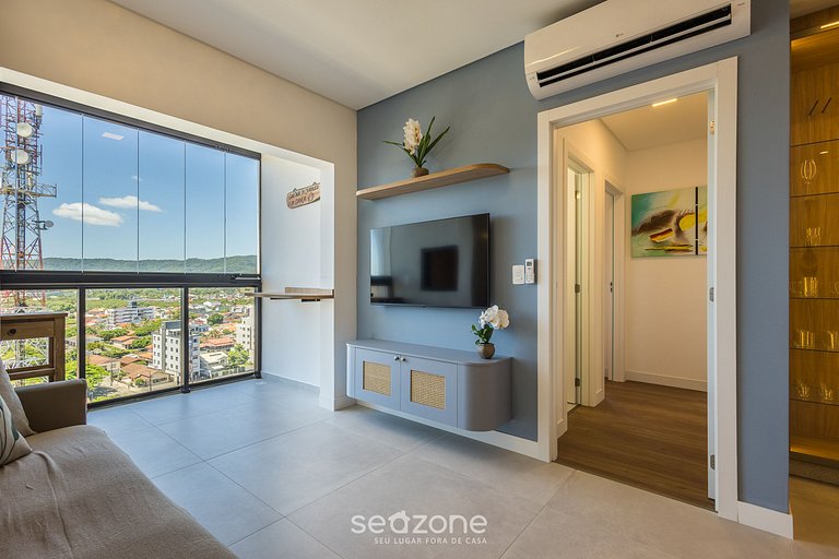 Apto con Parrilla y Vista Parcial al Mar ALE0803