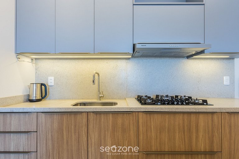 Apto con Parrilla y Vista Parcial al Mar ALE0803