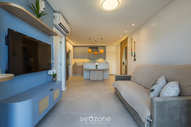 Apto con Parrilla y Vista Parcial al Mar ALE0803