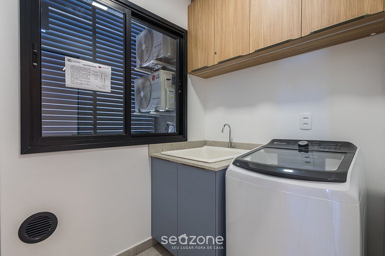 Apto c/ Churrasq. e Vista Parcial Mar ALE0803