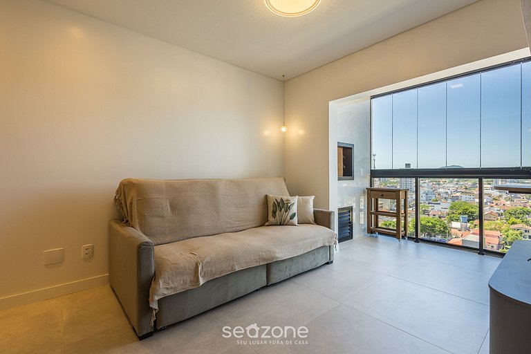 Apto con Parrilla y Vista Parcial al Mar ALE0803