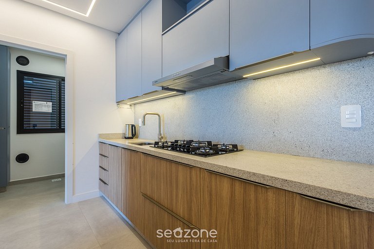 Apto con Parrilla y Vista Parcial al Mar ALE0803