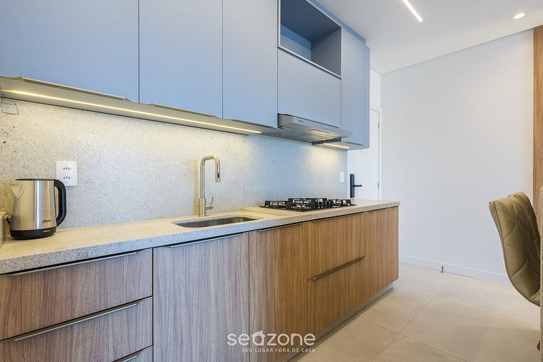 Apto c/ Churrasq. e Vista Parcial Mar ALE0803